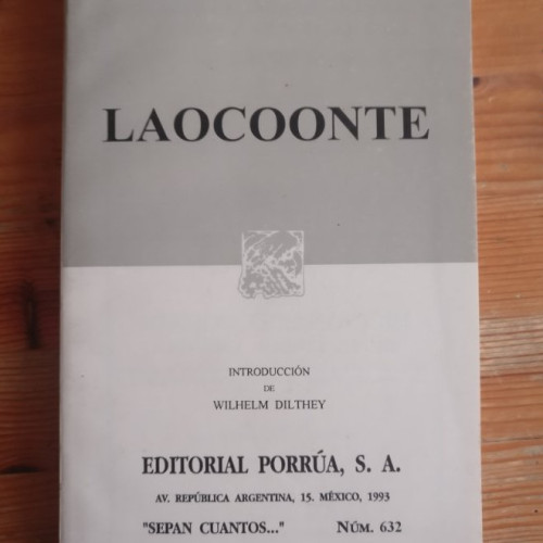 Portada del libro de LAOCOONTE G.E LESSING Publicado por PORRUA Nº 362 1993 178pp