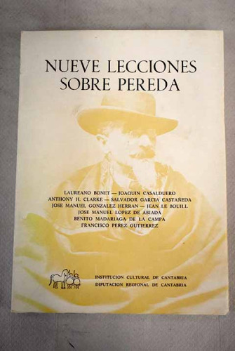 Portada del libro de Nueve lecciones sobre Pereda
