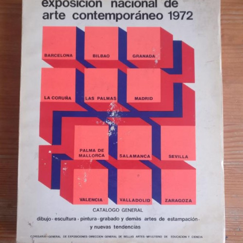 Portada del libro de Exposición nacional de arte contemporaneo 1972 (catélogo general