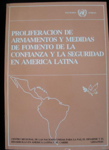 Portada del libro de PROLIFERACION DE ARMENTOS Y MEDIAS EN AMERICA LATINA. NACIONES UNIDAS. PERU 1994