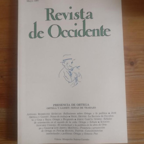 Portada del libro de REVISTA DE OCCIDENTE. PRESENCIA DE ORTEGA. Nº 72 MAYO 1987