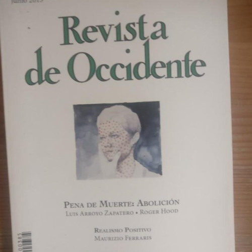 Portada del libro de REVISTA DE OCCIDENTE. PENA DE MUERTE ABOLICIÓN. Nº 1 385 JUNIO 2013