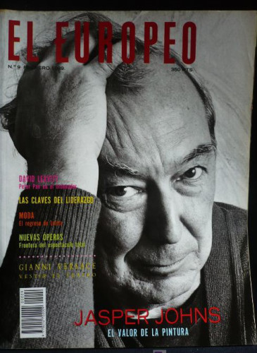 Portada del libro de EL EUROPEO. ENERO 1989. JASPER JOHNS. EL VALOR DE LA PINTURA. DAVID LEAVIT. GIANI VERSACE.