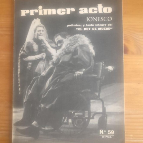 Portada del libro de PRIMER ACTO. IONESCO. Nº 59
