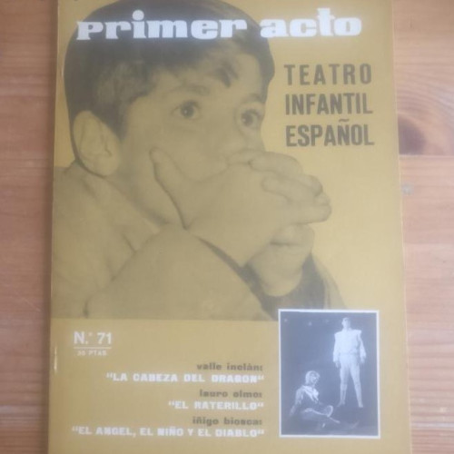 Portada del libro de PRIMER ACTO. Nº 71. teatro infantil. valle inclán. olmo. biosca