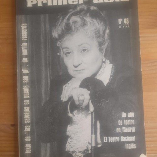 Portada del libro de PRIMER ACTO. Nº 48 Un año de teatro en Madrid El teatro nacional inglés