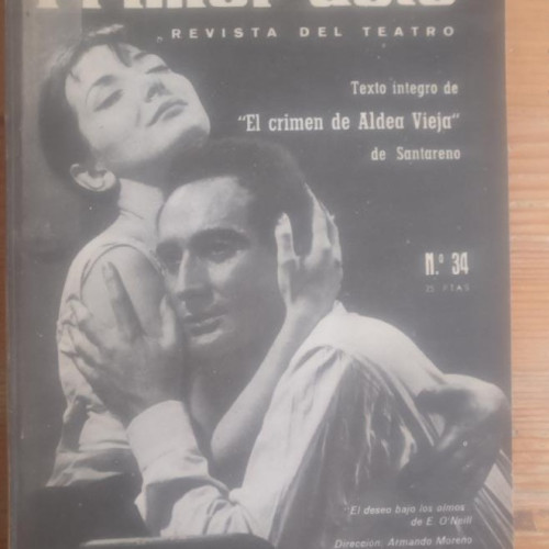 Portada del libro de PRIMER ACTO. REVISTA DEL TEATRO. Nº 34. Mayo 1962. TEXTO DE SANTARENO. NURIA ESPERT.