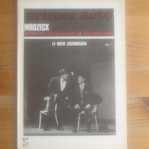 Portada del libro de PRIMER ACTO. NUM. 88. MROZECK. LA NUEVA ESCENOGRAFIA. - REVISTA.