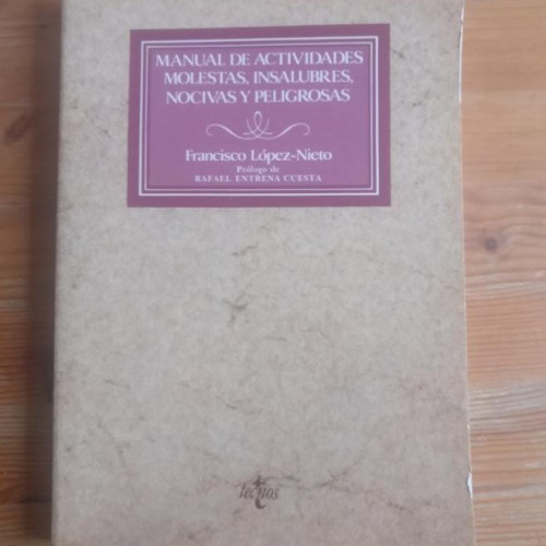Portada del libro de Manual de actividades molestas, insalubres y nocivas