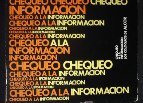 Portada del libro de CHEQUEO A LA INFORMACION. COLOQUIOS DE ALCOR. 1972. 255 PAG.