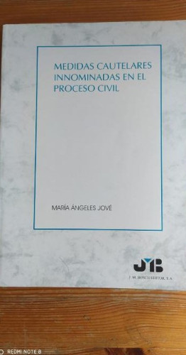 Portada del libro de MEDIDAS CAUTELARES INNOMINADAS EN EL PROCESO CIVIL. JOVE Maria Angeles. Publicado por J.M. Bosch Ed