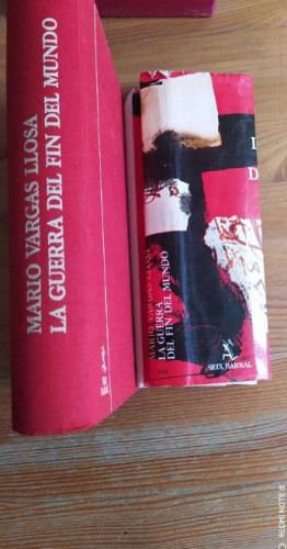 Portada del libro de La guerra del fin del mundo Mario Vargas Llosa Publicado por Seix Barral, Barcelona (1981) 530pp