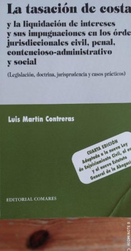 Portada del libro de TASACION DE COSTAS,LA 5ª