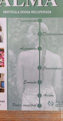 Portada del libro de Terapia del alma partícula divina recuperada. Graciela Perez Martinez. âgama 2003 126pp