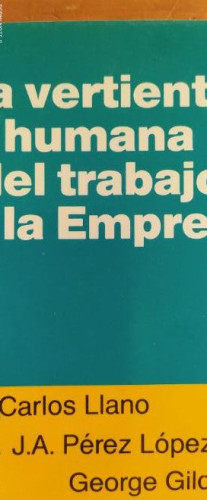 Portada del libro de La vertiente humana del trabajo en la empresa (Empresa y Humanismo)