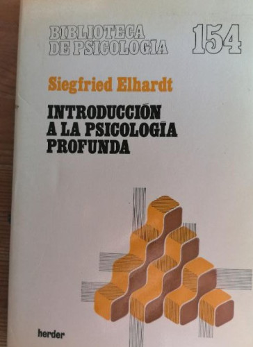 Portada del libro de Introducción a la psicología profunda