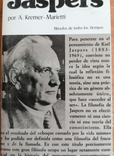 Portada del libro de JASPERS Y LA ESCISION DEL SER