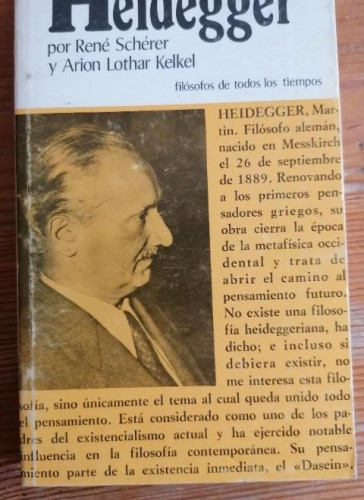 Portada del libro de Heidegger O La Experiencia Del Pensamiento