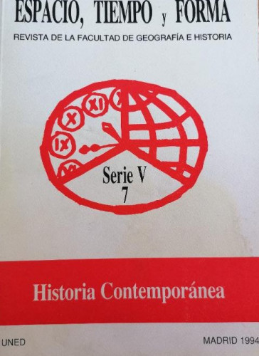 Portada del libro de ESPACIO, TIEMPO Y FORMA. REVISTA DE LA FACULTAD DE GEOGRAFIA E HISTORIA. SERIE V. TOMO 7