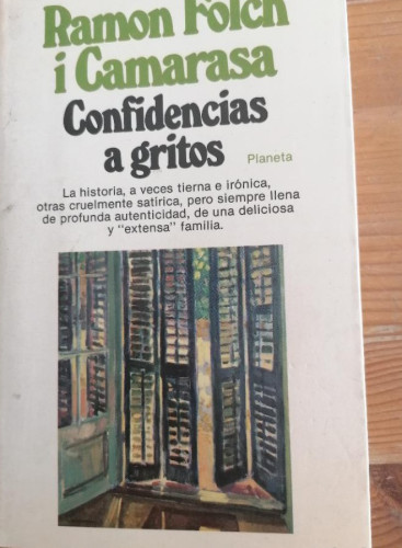 Portada del libro de Confidencias a gritos