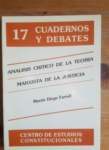 Portada del libro de Analisis critico de la teoria marxista de la justicia