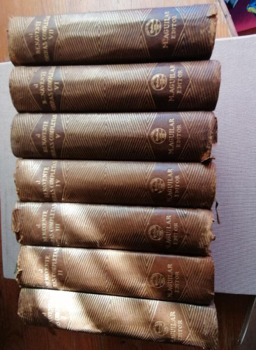 Portada del libro de OBRAS COMPLETAS. JACINTO BANEVENTE. 7 VOl. 1 al 7 incluidos.AGUILTAR. 1 º ed.1940
