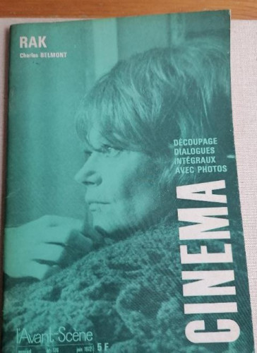 Portada del libro de CINEMA RAK. Charles Bellmont. 1972 52pp