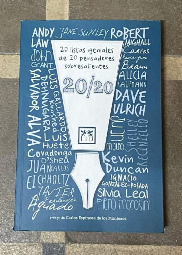 Portada del libro de 20/20. 20 listas geniales de 20 pensadores sobresalientes. Alva, Salvador.