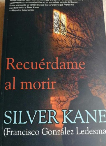 Portada del libro de Recuérdame al morir (Calle negra)