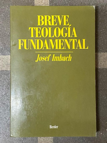 Portada del libro de Breve teologia fundamental