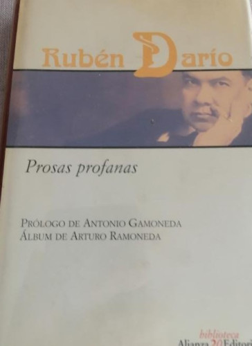 Portada del libro de Prosas profanas / Rubén Darío. Alianza 30 aniversario.