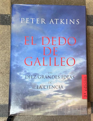 Portada del libro de Dedo de galileo, el