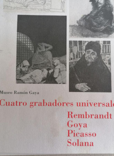 Portada del libro de MUSEO RAMÓN GAYA. CUATRO GRABADORES UNIVERSALES . 1996 SIN PAGINAR