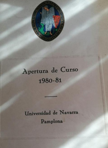 Portada del libro de APERTURA DE CURSO 1980 / 1981 - UNIVERSIDAD DE NAVARRA. PAMPLONA