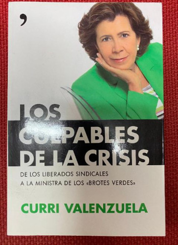 Portada del libro de LOS CULPABLES DE LA CRISIS. CURRI VALENZUELA. TEMAS DE HOY.