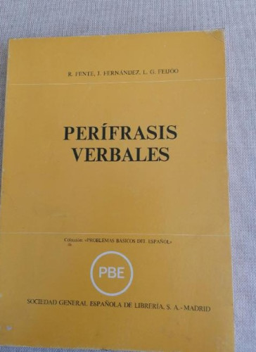 Portada del libro de PERÍFRASIS VERBALES - R. FENTE/J. FERNÁNDEZ/ L.G. FEIJÓO