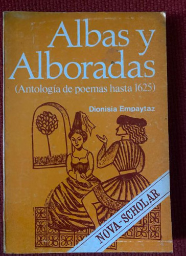 Portada del libro de Albas y alboradas. (antologia de poemas hasta 1625)